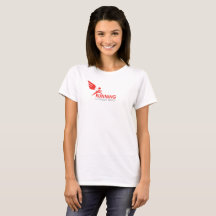 Grundlegender T - Shirt: Laufen mit Eagles Flügeln