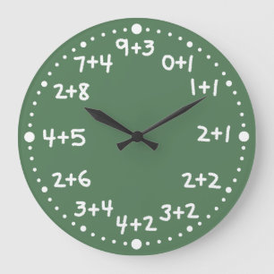 Grundlegender Zusatz-Spaß-mathematische Große Wanduhr