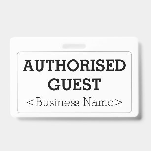 Grundlegendes Abzeichen "AUTHORIZED GUEST" Ausweis