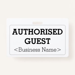 Grundlegendes Abzeichen "AUTHORIZED GUEST" Ausweis
