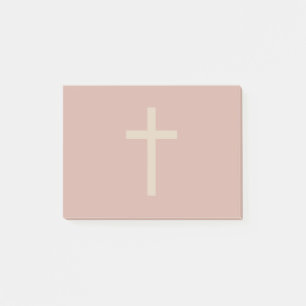 Grundlegendes christliches queres goldenes post-it klebezettel