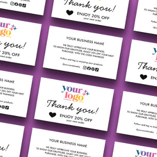 Grundlegendes Danke Geschäft Logo Geschäft Rabatt Visitenkarte