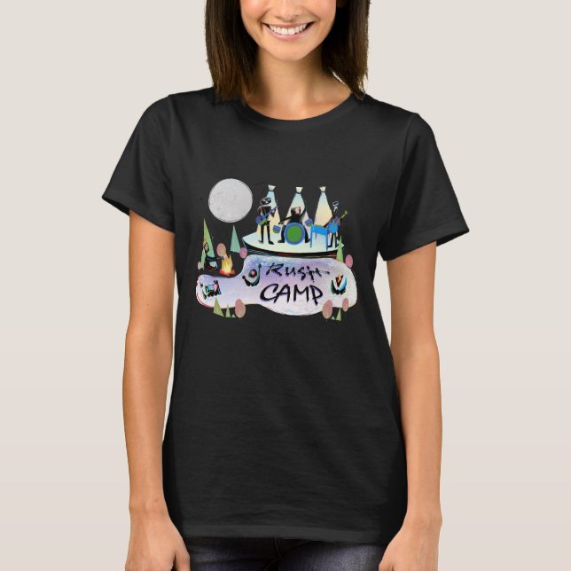 Grundlegendes der T - Shirt-Schwarzes RushCamp der T-Shirt (Vorderseite)