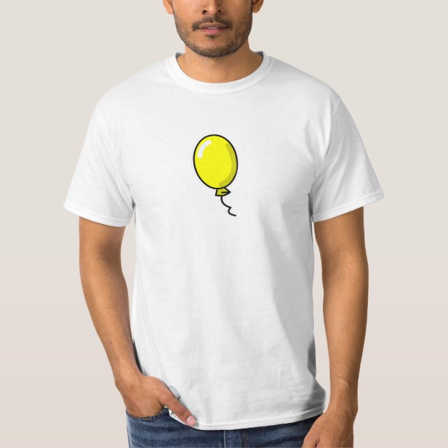 Grundlegendes gelbes Ballon-Shirt T-Shirt (Vorderseite)