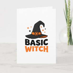 Grundlegendes Hexen-Halloween-Hut-Design Karte