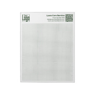 Grundlegendes Logo QR-Code Grünes Gitterdiagramm C Notizblock