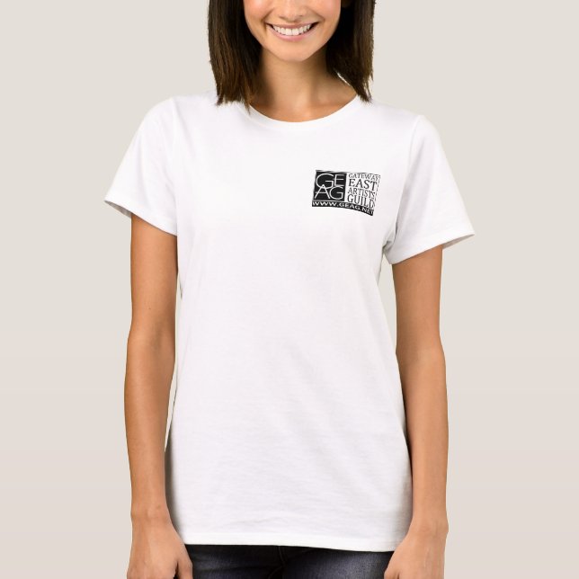 grundlegendes T-Shirt der geag Logo-Damen (Vorderseite)