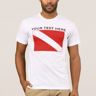 Grundlegendes Tauchen-Flaggen-Schablonen-Shirt T-Shirt
