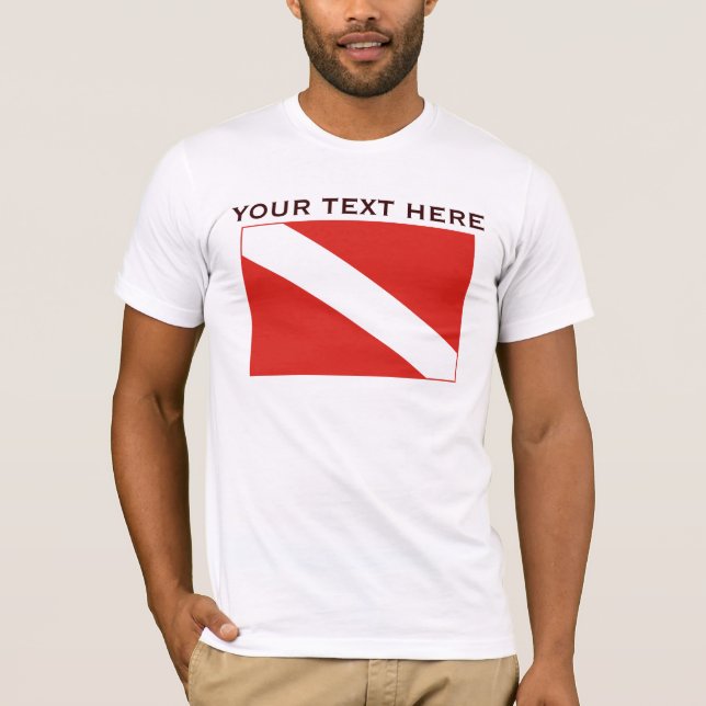 Grundlegendes Tauchen-Flaggen-Schablonen-Shirt T-Shirt (Vorderseite)