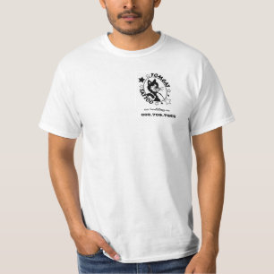 Grundlegendes Weiß Tomcat-Tätowierung T-Shirt