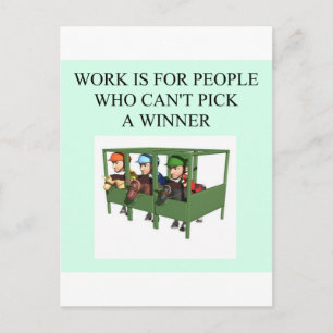 gründliche Pferderennen Postkarte