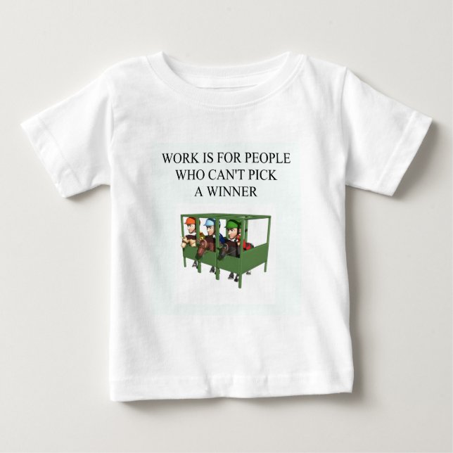 gründlicher gezüchteter Pferderennenentwurf Baby T-shirt (Vorderseite)