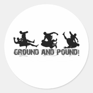 Grundlinie und Pfund Runder Aufkleber