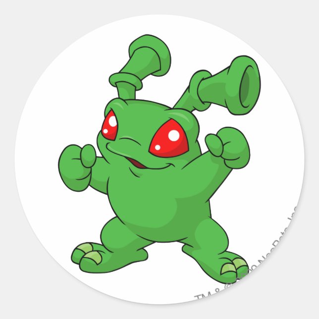 Grundo Green Runder Aufkleber (Vorderseite)