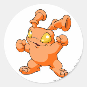 Grundo Orange Runder Aufkleber