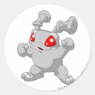 Grundo Silver Runder Aufkleber