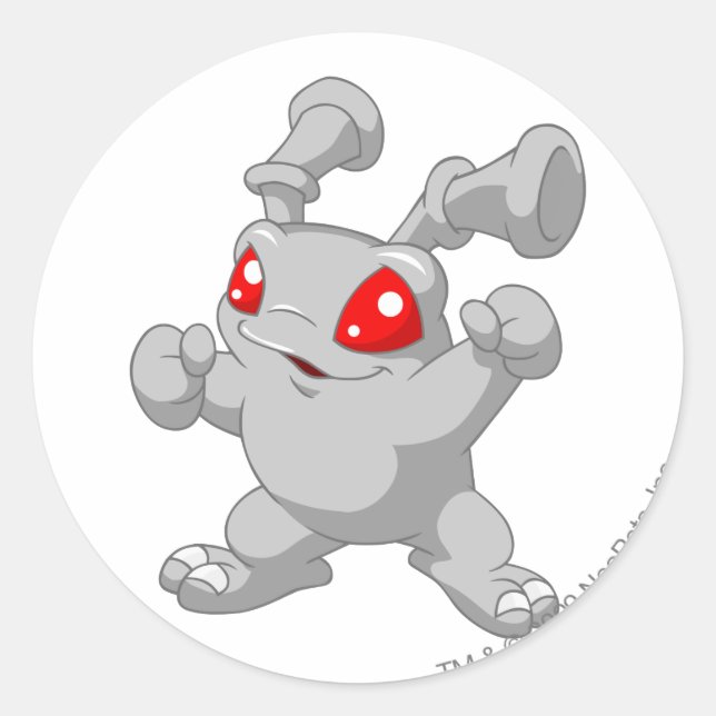 Grundo Silver Runder Aufkleber (Vorderseite)