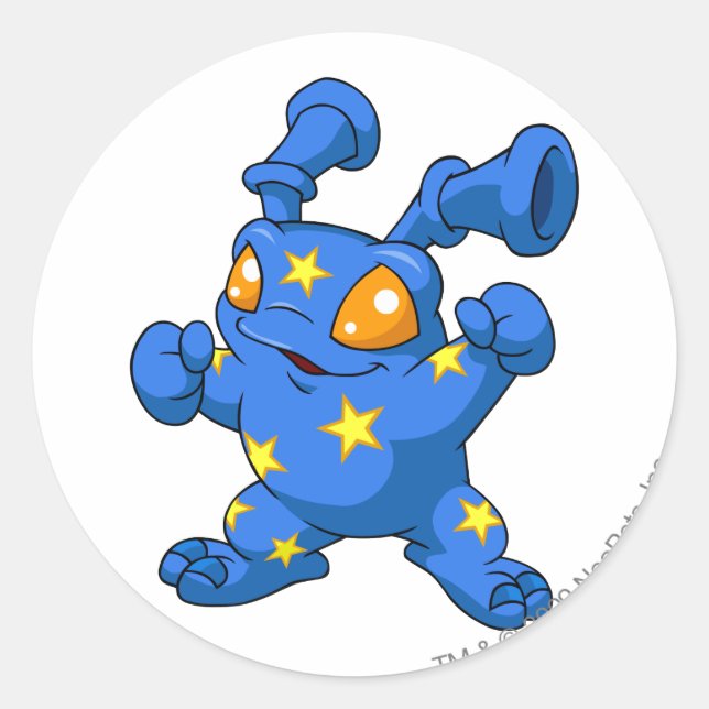 Grundo Starry Runder Aufkleber (Vorderseite)