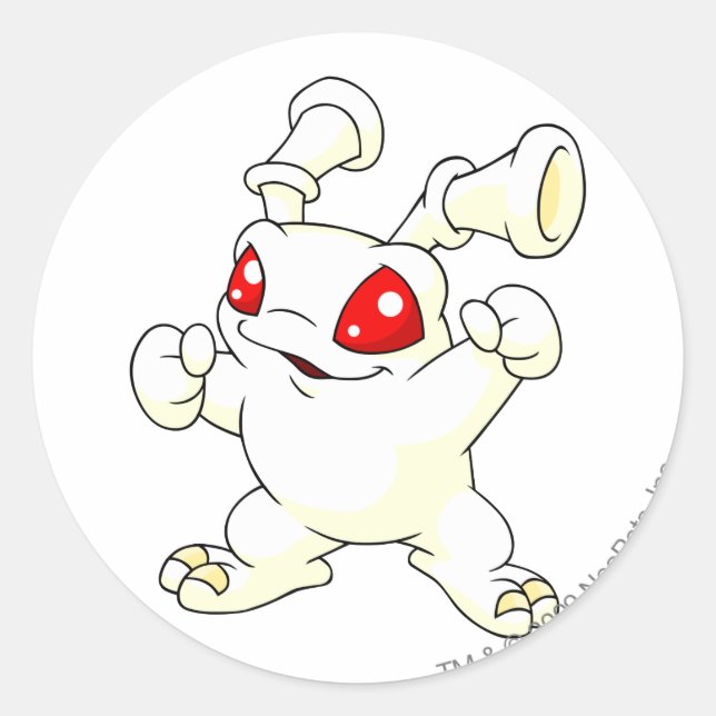 Grundo White Runder Aufkleber (Vorderseite)