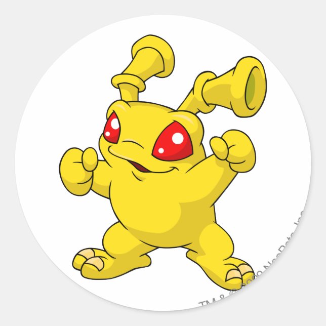 Grundo Yellow Runder Aufkleber (Vorderseite)