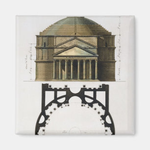 Grundplan und Fassade des Pantheons, Rom, von Magnet