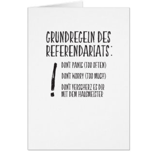 Grundregeln des Referendariats