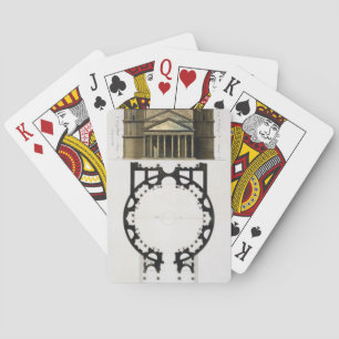 Grundriss und Fassade des Pantheon, Rom, aus Spielkarten
