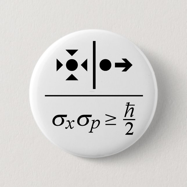 Grundsatz der Unsicherheit in Heisenberg Button (Vorderseite)
