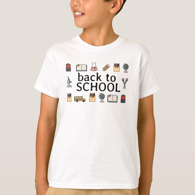 Grundschule Thema Kinderbus buchen Globe T-Shirt (Vorderseite)