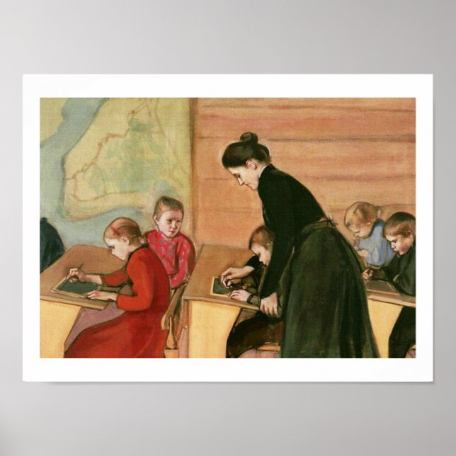 "Grundschule" von Magnus Enckell Poster (Vorne)