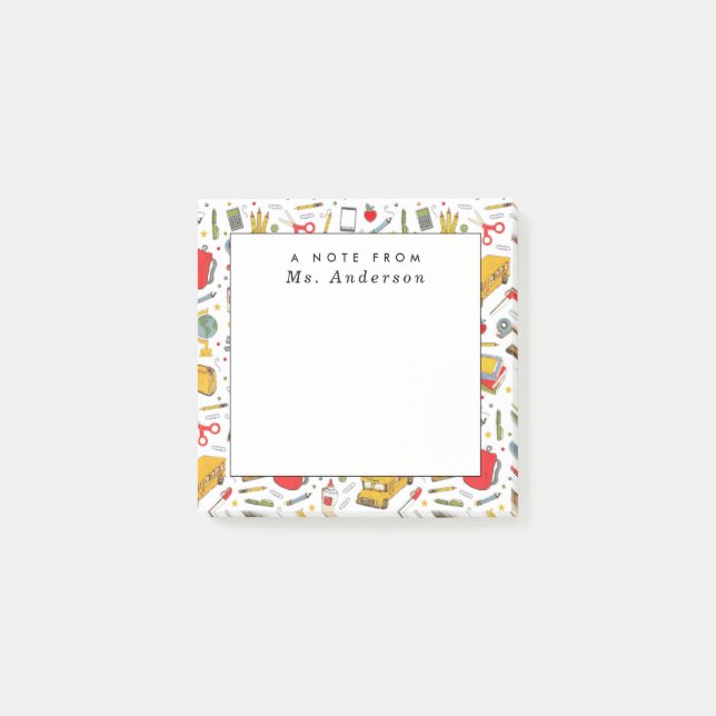 Grundschullehrer Post-it Klebezettel (Vorderseite)