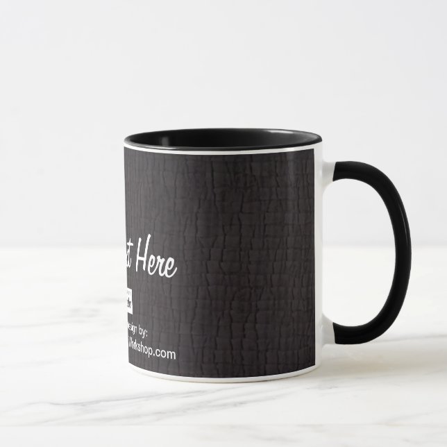 Grundschwarz, Ihr Text hier Tasse (Rechts)