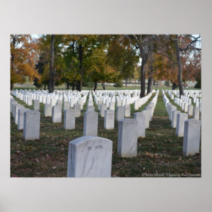 Grundsteine des Arlington-Friedhofs-Fall-2013 Poster