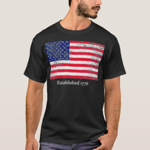 Gründung 1776 USA 4. Juli US Flag America Pr T-Shirt