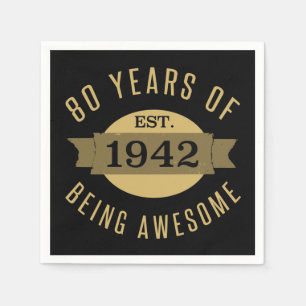 Gründung 1942 80. Geburtstag Serviette