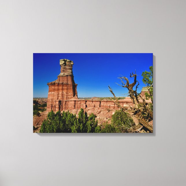 Gründung eines Leuchtturms in Palo Duro Canyon Leinwanddruck (Vorderseite)