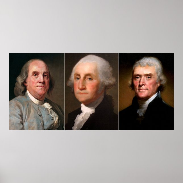 GRÜNDUNG VÄTER DES AMERIKA-TRIPTYCH POSTER (Vorne)