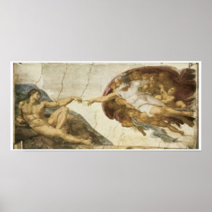Gründung von Adam, 1510, Michelangelo Poster