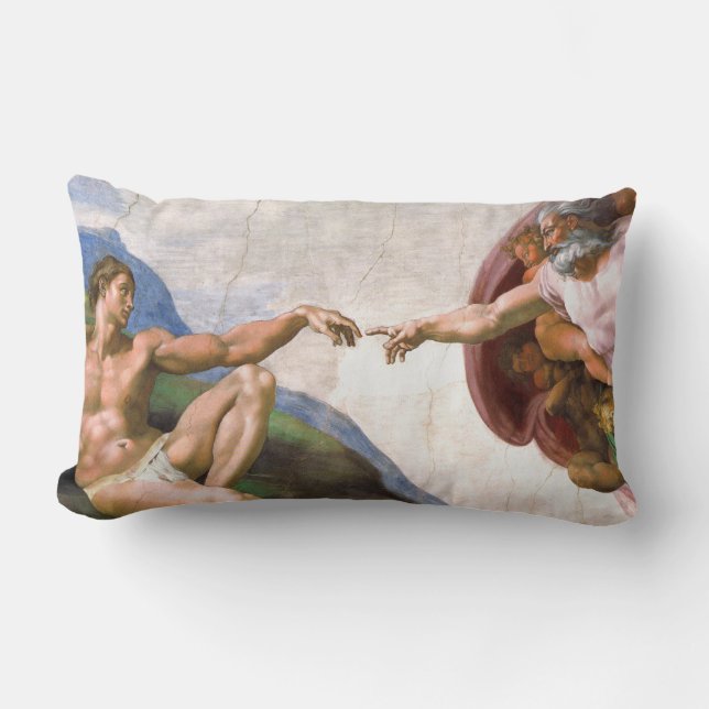 Gründung von Adam durch Michelangelo Lendenkissen (Vorderseite)