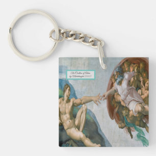 Gründung von Adam durch Michelangelo Schlüsselanhänger