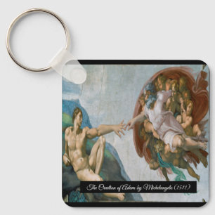 Gründung von Adam durch Michelangelo Schlüsselanhänger