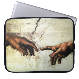Gründung von Adam - Hands Michelangelo 1475 - 1564 Laptopschutzhülle
