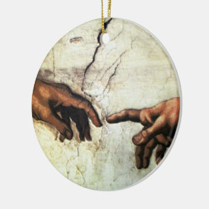 Gründung von Adam - Hands Michelangelo 1475 - 156 Keramik Ornament