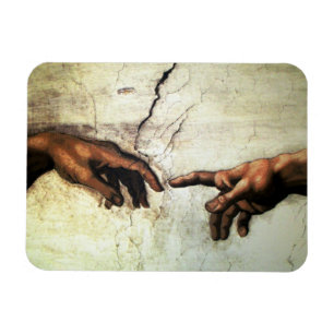 Gründung von Adam - Hands Michelangelo 1475 - 156 Magnet