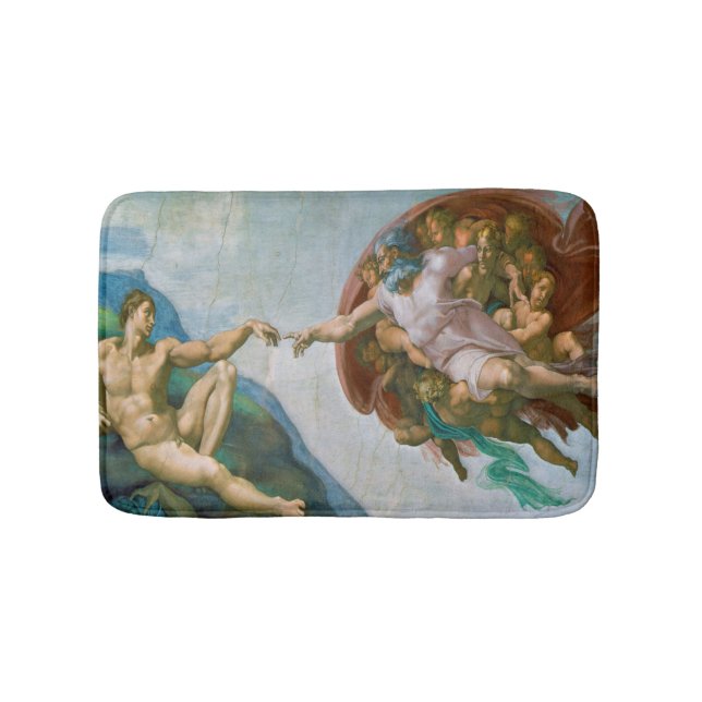 Gründung von Adam - Michelangelo 1475 - 1564 Badematte (Vorderseite)
