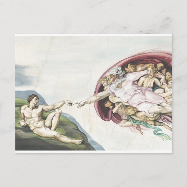 Gründung von Adam Postkarte (Vorderseite)