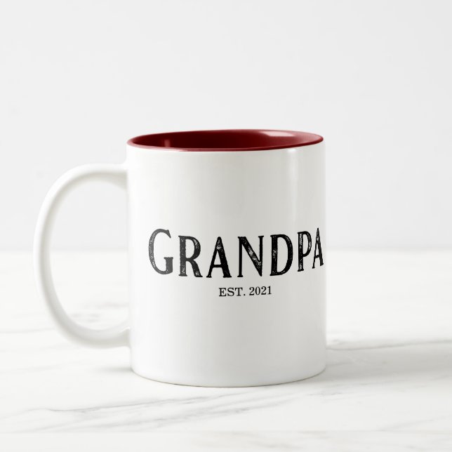 Gründungsjahr Zweifarbige Tasse (Links)