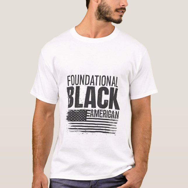 Gründungsmitglied Black American Black History Pat T-Shirt (Vorderseite)