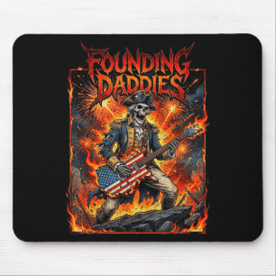 Gründungsväter Skelett Rocker E-Gitarre Mousepad