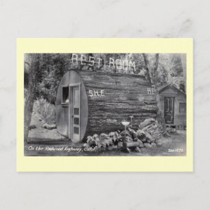 Grundy-Toilette, Redwood, Kalifornien Vintage Postkarte